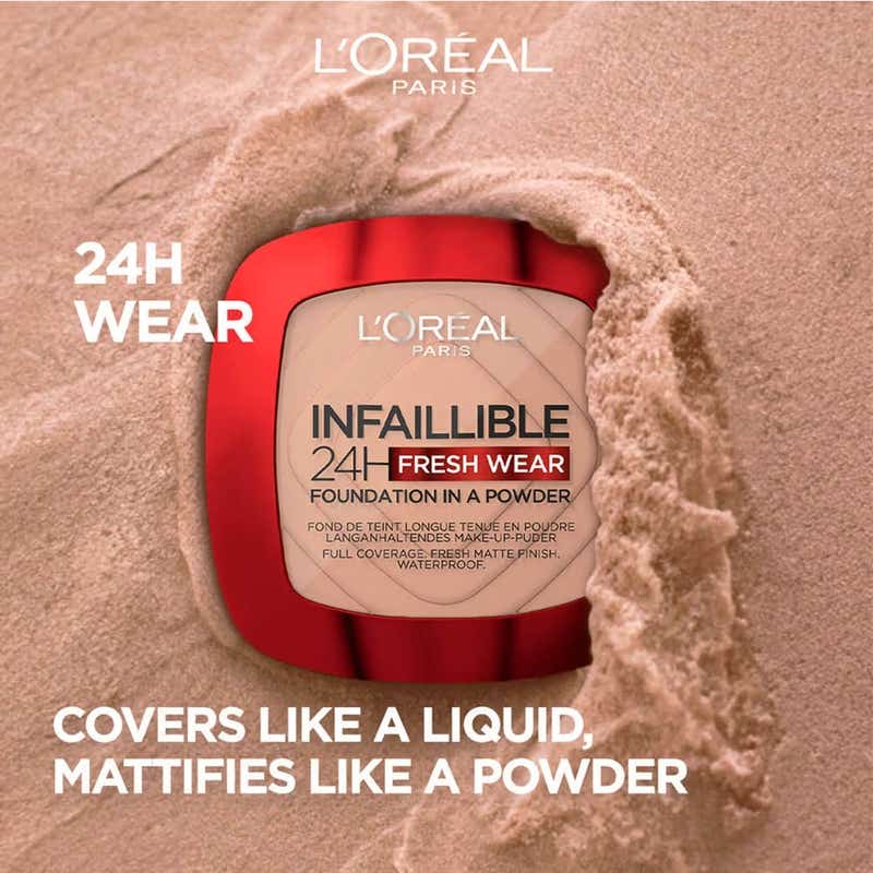 L'Oreal Paris Infallible 24H Fresh Wear Foundation in a Powder - Amber 300 1
